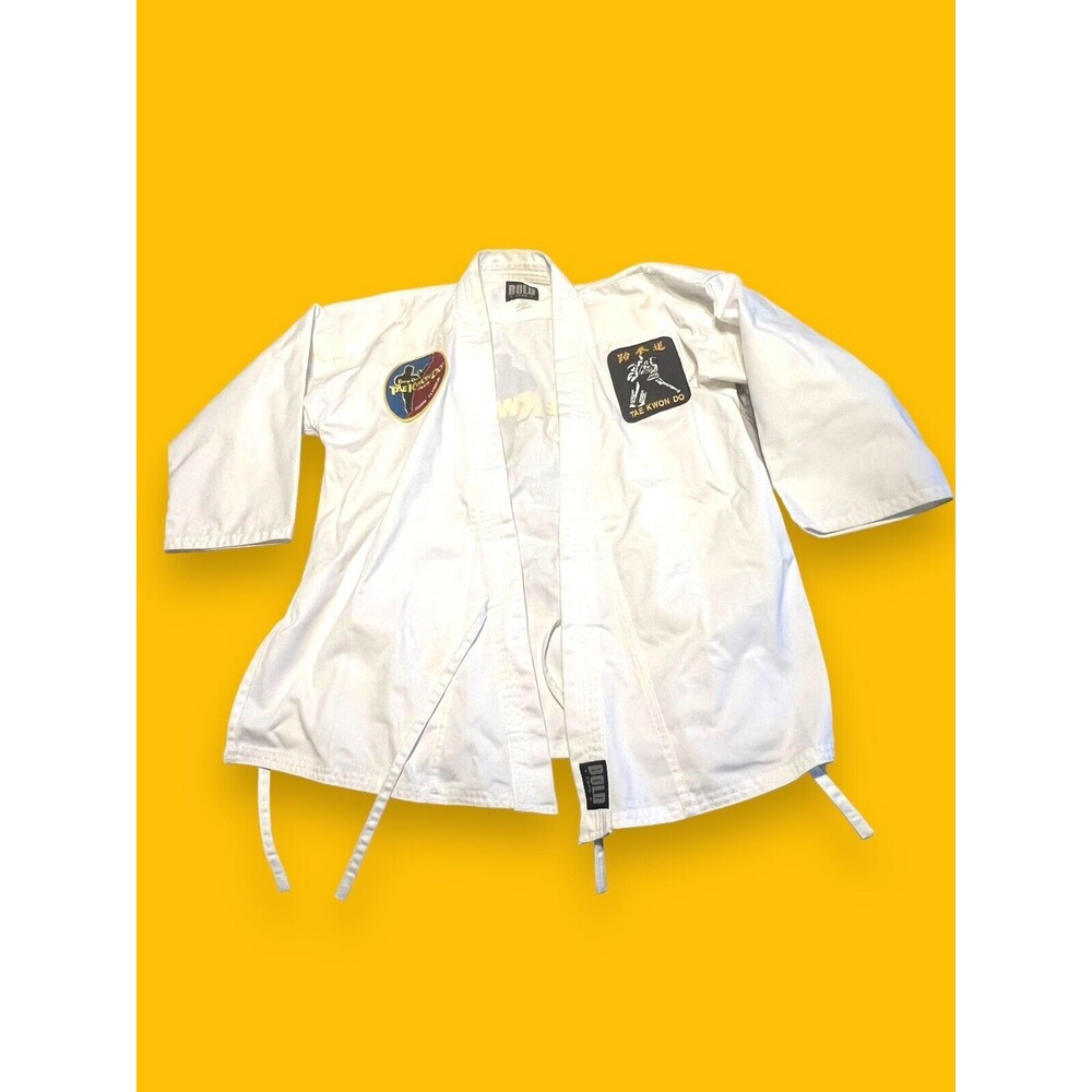 Kenny Roy’s Taekwondo Academy Uniform Size 3 - 2 Embroidered Patches Bold Look